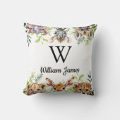 Schattigee Waterverf Safari Animal Baby Nursery Kussen (Voorkant)