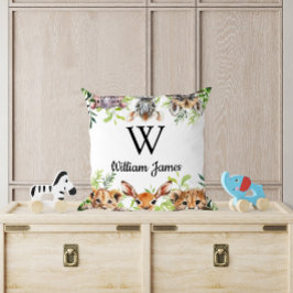 Schattigee Waterverf Safari Animal Baby Nursery Kussen