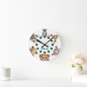 Schattigee Waterverf Safari Animals Nursery Ronde Klok (Huis)