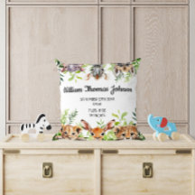 Schattigee Waterverf Safari Dieren Baby Geboortest