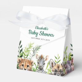 Schattigee Waterverf Safari Dieren Baby shower Bedankdoosjes
