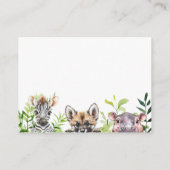 Schattigee Waterverf Safari Dieren Luier Raffle Informatiekaartje (Achterkant)