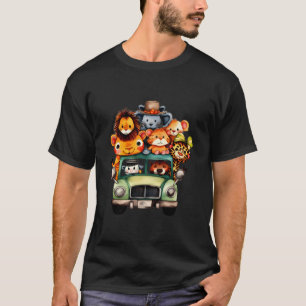 Schattigee Waterverf Safari Dieren T-shirt