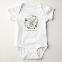 Schattigee Waterverf Safari groen olifant monogram