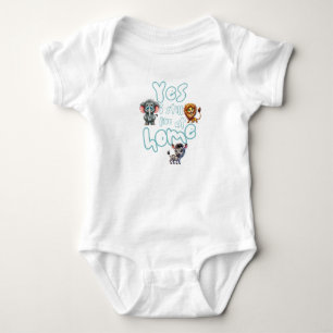 Schattigee Waterverf Safari Woodland Animals Romper