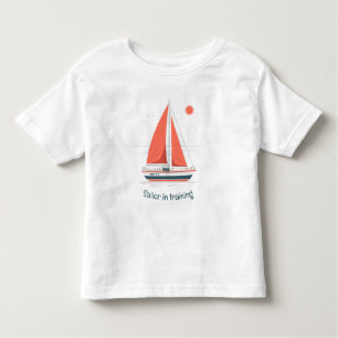 Schattigee Waterverf Sailor in opleiding Zeilboot Kinder Shirts