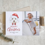 Schattigee Waterverf Santa Maltese hondenfoto Kers Feestdagen Kaart<br><div class="desc">vrolijk kerstfeest! Stuur kerstwensen naar familie en vrienden met een kerstkaart met een hondenthema. Het bevat een waterverf afbeelding van een schattige Maltese hond met een Santa hat en tartan bow stropdas. Personaliseer door een foto, naam en andere details toe te voegen. Deze kerstkaart is ideaal voor hondenliefhebbers en huisdiereigenaren....</div>