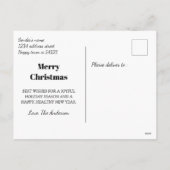 Schattigee Waterverf Santa op de fiets Kerstmis Feestdagenkaart (Achterkant)