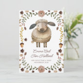 Schattigee Waterverf Schapendracht Aankondiging (Staand voorkant)