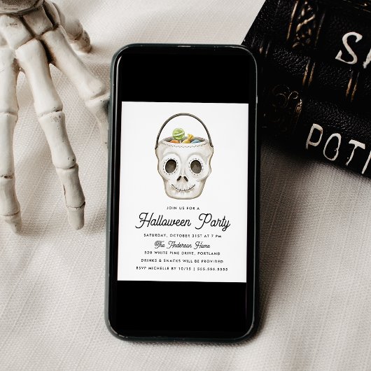 Schattigee Waterverf schedel behandelen emmer Hall Kaart