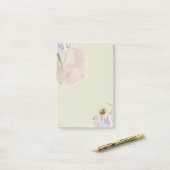 Schattigee waterverf schilderij Sage groene achter Post-it® Notes (Op bureau)