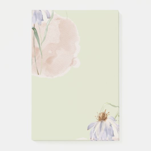 Schattigee waterverf schilderij Sage groene achter Post-it® Notes (Voorkant)