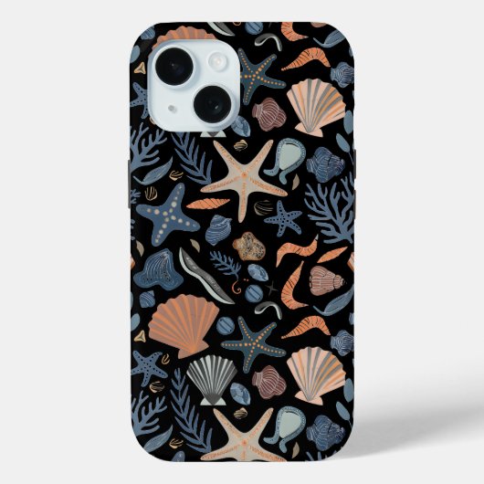 Schattigee Waterverf Seashell Coral Case-Mate iPhone Case (Achterkant)