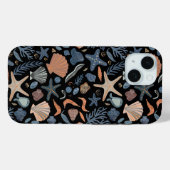 Schattigee Waterverf Seashell Coral Case-Mate iPhone Case (Achterkant (horizontaal))