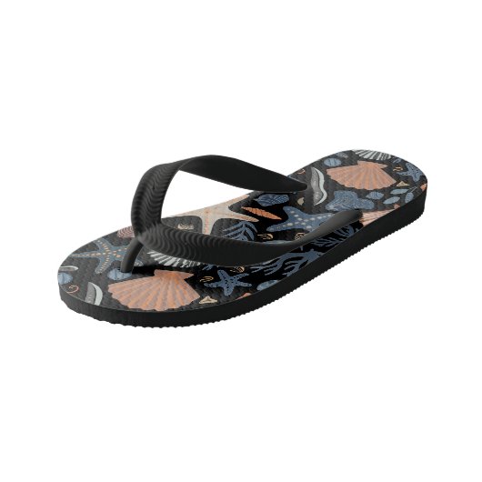 Schattigee Waterverf Seashell Coral Kinder Teenslippers (Schuin)