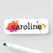 Schattigee Waterverf Sinaasappel Splash palet Arti Naamplaatje (In situ)