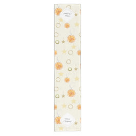 Schattigee Waterverf Sinaasappels en sterren op be Korte Tafelloper