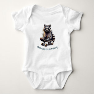 Schattigee Waterverf Skateboarder in Training Romper