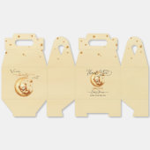 Schattigee Waterverf Slaap Beer op Moon Baby showe Bedankdoosjes (Ongevouwen)