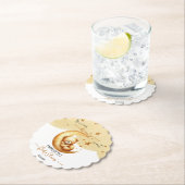 Schattigee Waterverf Slaap Beer op Moon Baby showe Kartonnen Onderzetters (Insitu)