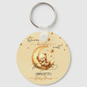 Schattigee Waterverf Slaap Beer op Moon Baby showe Sleutelhanger (Achterkant)