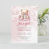 Schattigee waterverf slapen Teddybeer Het is een m Kaart (Staand voorkant)