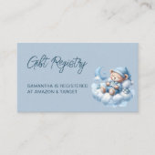 Schattigee waterverf Sleepy beer baby shower Regis Informatiekaartje (Voorkant)