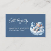 Schattigee waterverf Sleepy beer baby shower Regis Informatiekaartje (Voorkant)