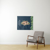 Schattigee Waterverf Sloth & Tropical Leaves Heili Wandkleed (In Situ (horizontaal))