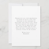 Schattigee Waterverf Sneeuw Leopard Winter Baby sh Bedankkaart (Achterkant)