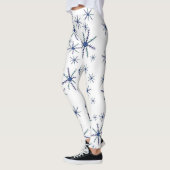Schattigee Waterverf Sneeuwvlokken Legging (Links)