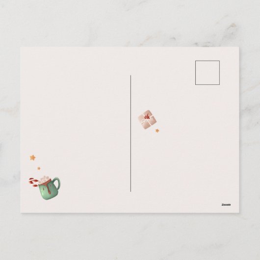 Schattigee waterverf snoepriet winter kerst Kaart (Achterkant)