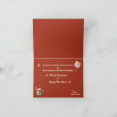 Schattigee waterverf snoepriet winter kerst Kaart (Binnen)