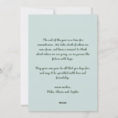 Schattigee Waterverf Snowy Village Huizen Kerst Feestdagenkaart (Achterkant)