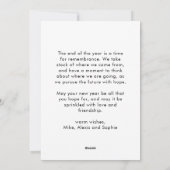 Schattigee Waterverf Snowy Village Vrolijk Kerstfe Feestdagenkaart (Achterkant)