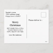 Schattigee Waterverf Snowy Village Vrolijk Kerstfe Feestdagenkaart (Achterkant)