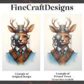 Schattigee Waterverf Steampunk Rendier D7 Decoupag Tissuepapier