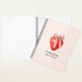 Schattigee Waterverf Strawberry Bow Coquette Monog Planner (Display)
