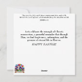 Schattigee Waterverf Tea Garden paashaas Feestdagenkaart (Achterkant)