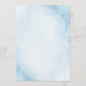 Schattigee Waterverf Teddy Bear Baby shower Kaart (Achterkant)