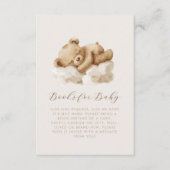Schattigee Waterverf Teddy Bear Boeken voor Baby Informatiekaartje (Voorkant)