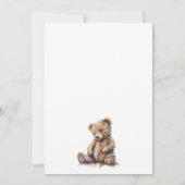 Schattigee Waterverf Teddy Bear Honey Pot Baby sho Kaart (Achterkant)