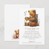 Schattigee Waterverf Teddy Bear Honey Pot Baby sho Kaart (Voorkant / Achterkant)