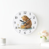 Schattigee Waterverf Teddy Bear Honey Pot geperson Grote Klok (Huis)