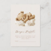 Schattigee Waterverf Teddy Bear Luier Raffle Informatiekaartje (Voorkant)