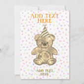 Schattigee Waterverf Teddy Bear Verjaardag Kaart (Voorkant)