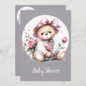 Schattigee Waterverf teddybeer baby dier Kaart (Voorkant / Achterkant)