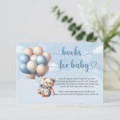 Schattigee waterverf Teddybeer ballonnen Boekaanvr Informatiekaartje (Staand voorkant)