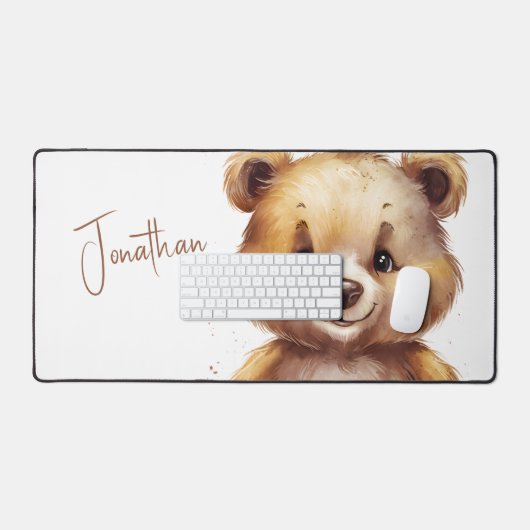 Schattigee Waterverf teddybeer Bureaumat (Keyboard & Muis)