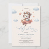 Schattigee waterverf teddybeer piloot koperen vlie kaart (Voorkant)